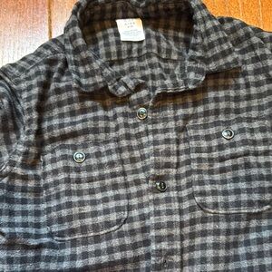 GAP Black and Gray Plaid Shirt